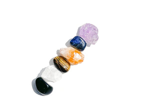 Sagittarius Zodiac Crystal Set with Selenite Bowl: Healing Gemstones