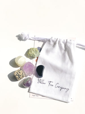 Capricorn Zodiac Crystal Set: Amethyst, Serpentine, Fluorite, Jade, Onyx, Jasper