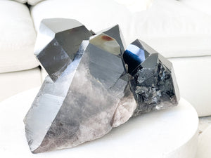 Large Smoky Quartz Cluster: Healing Crystal Home Decor (9.35 kg, 7x9x12")