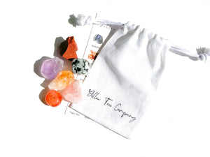 Cancer Zodiac Crystal Bundle: Selenite Charging Plate, Carnelian, Jasper