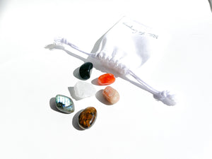 Leo Zodiac Crystal Set with Selenite Plate: Healing Stones