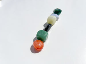 Virgo Zodiac Crystal Set: Selenite Bowl, Agate, Jade, Aventurine, Onyx, Carnelian