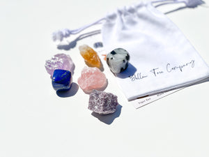 Libra Zodiac Crystal Set: Selenite Heart Bowl, Healing Crystals