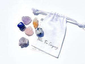 Libra Zodiac Crystal Set: Selenite Heart Bowl, Healing Crystals