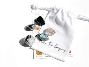 Scorpio Zodiac Crystal Set: Selenite Plate, Moonstone, Onyx & More