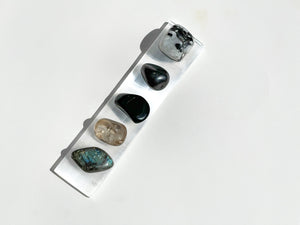 Scorpio Zodiac Crystal Set: Selenite Plate, Moonstone, Onyx & More