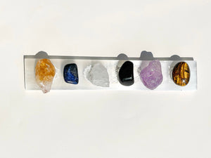 Sagittarius Zodiac Crystal Bundle: Chakra Selenite Plate, Gemstone Set