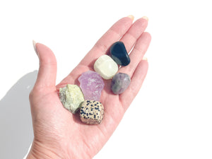 Capricorn Zodiac Crystal Set: Selenite Charging Plate, Healing Gemstones