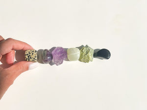 Capricorn Zodiac Crystal Set: Selenite Moon Bowl, Gemstones & Info Card