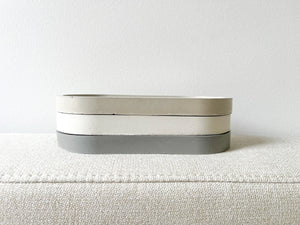Handmade Oval Concrete Vanity Tray: Modern Home Decor