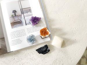 Crystal Set: Amethyst, Citrine, Celestite, Selenite, Black Tourmaline