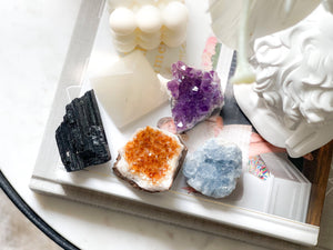 Crystal Set: Amethyst, Citrine, Celestite, Selenite, Black Tourmaline