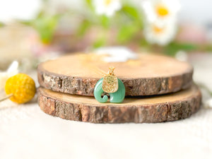 Green Jade Elephant Necklace: Stainless Steel Chain, Prosperity Symbol