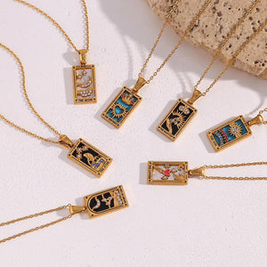 The Magician Tarot Pendant Necklace – 18K Gold-Plated, Mystical Symbol of Power & Manifestation