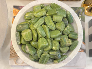 Green Tremolite Tumbled Stones – Healing Crystal for Meditation, Chakra Balancing, and Home Decor