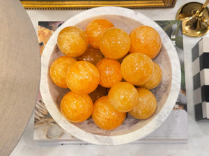 Orange Calcite Spheres – Vibrant Crystal Balls for Energy Healing, Creativity, and Home Decor