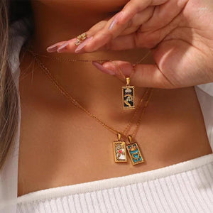 The Magician Tarot Pendant Necklace – 18K Gold-Plated, Mystical Symbol of Power & Manifestation