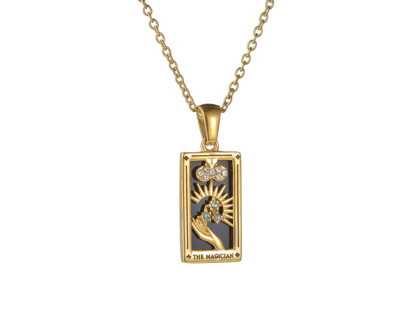 The Magician Tarot Pendant Necklace – 18K Gold-Plated, Mystical Symbol of Power & Manifestation