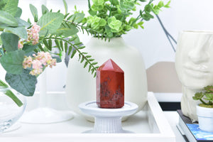 Mookaite Jasper Tower - Natural Polished Point Crystal for Energy Healing & Home Decor