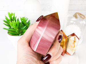 Mookaite Jasper Tower - Natural Polished Point Crystal for Energy Healing & Home Decor