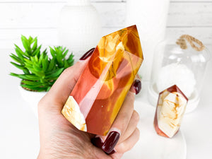 Mookaite Jasper Tower - Natural Polished Point Crystal for Energy Healing & Home Decor