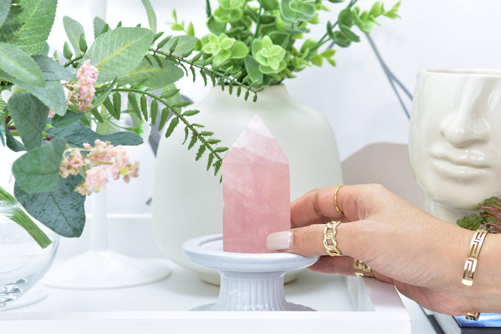 Rose Quartz Polished Points – Natural Healing Crystal for Love & Harmony