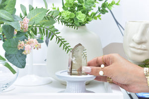 Smoky Quartz Polished Crystal Point: Natural Grounding Stone