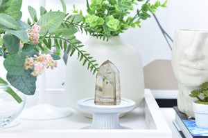 Smoky Quartz Polished Crystal Point: Natural Grounding Stone