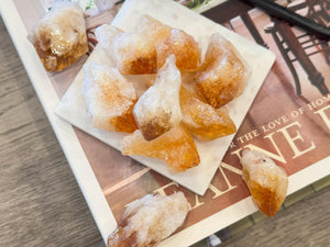 Raw Citrine Crystal Points: Ethically Sourced Healing Stone