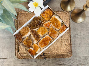 Wholesale Citrine Cluster Flat – 18-20 Pieces | Raw Citrine Crystals for Energy & Prosperity