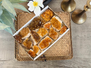 Wholesale Citrine Cluster Flat – 18-20 Pieces | Raw Citrine Crystals for Energy & Prosperity