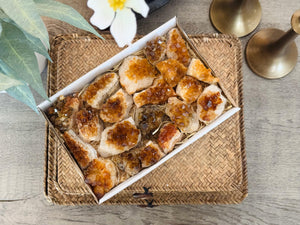 Wholesale Citrine Cluster Flat – 18-20 Pieces | Raw Citrine Crystals for Energy & Prosperity