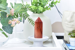 Mookaite Jasper Tower - Natural Polished Point Crystal for Energy Healing & Home Decor