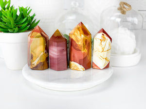 Mookaite Jasper Tower - Natural Polished Point Crystal for Energy Healing & Home Decor