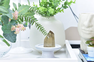 Smoky Quartz Polished Crystal Point: Natural Grounding Stone