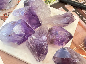 Natural Raw Amethyst Crystal Points - Ethically Sourced, Healing & Meditation Stone