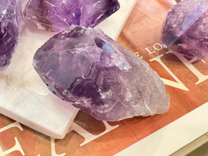 Natural Raw Amethyst Crystal Points - Ethically Sourced, Healing & Meditation Stone