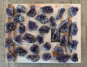 AAA Amethyst Crystal Clusters: Raw Geodes for Reiki Healing (8-12 Pieces)