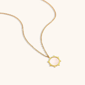 Shell Compass Star Necklace: Stainless Steel Minimalist Pendant