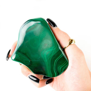 Polished Malachite Freeform: Natural Healing Crystal