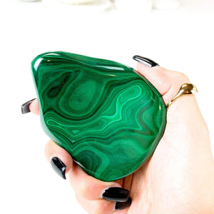 Polished Malachite Freeform: Natural Healing Crystal
