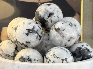 Rainbow Moonstone Sphere – Natural Crystal for Healing, Meditation & Decor