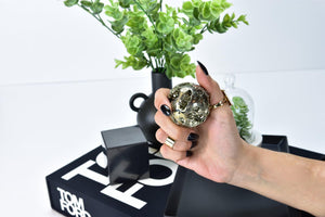 Pyrite Sphere – Natural Gold Crystal –  Gemstone Sphere – Wealth, Protection & Energy Stone