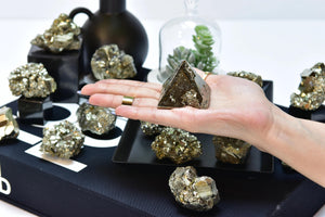 Pyrite Pyramid – Natural Fools Gold Crystal – Energy Protection and Wealth Stone – Healing and Manifestation