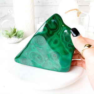 Polished Malachite Freeform: Natural Healing Crystal