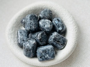 Larvikite Tumbled Stone – Protection & Grounding Crystal for Meditation, Energy Work and Spiritual Healing