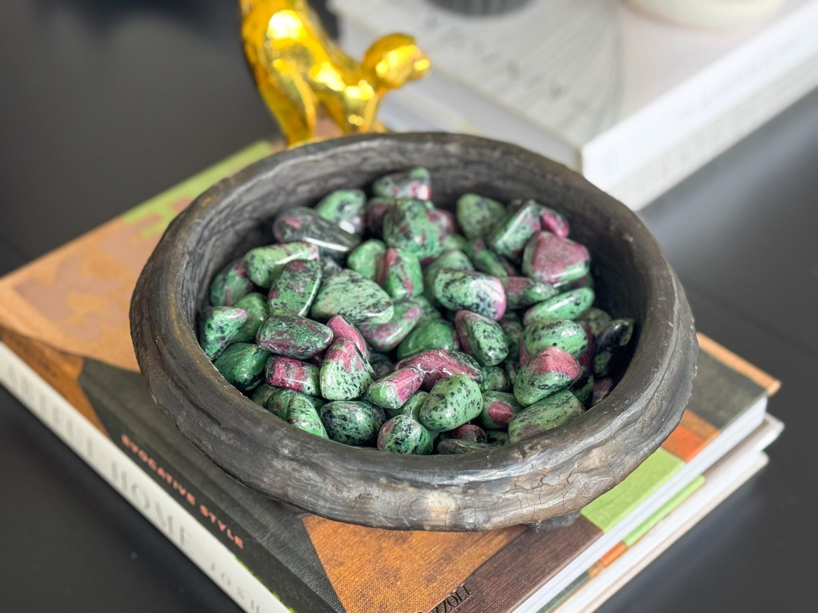 Ruby Zoisite Tumbled Stone – Natural Anyolite for Heart Chakra, Healing & Spiritual Growth