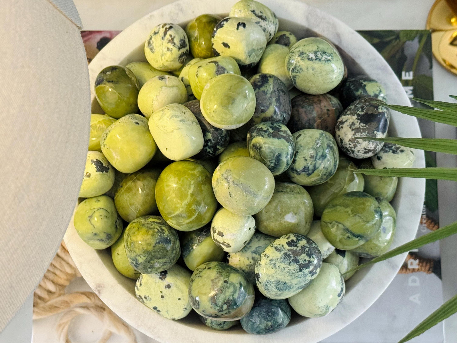 Serpentine Tumbled Stone – Natural Crystal for Healing, Chakra Balancing & Energy Work