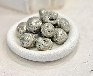 Pyrite Tumbled Stone – Natural Fools Gold for Protection, Abundance & Manifestation