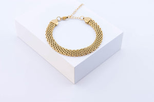 Luxe Multi-Strand Gold Bracelet – Bold, Textured & Timeless